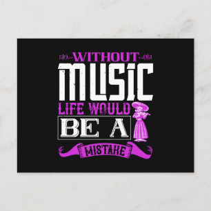 Violine - Ohne Musik ist das Leben fehlerhaft Postkarte