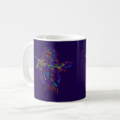 Violine Player Abstrakt Neon Zeichnend Kaffeetasse (Vorderseite Links)
