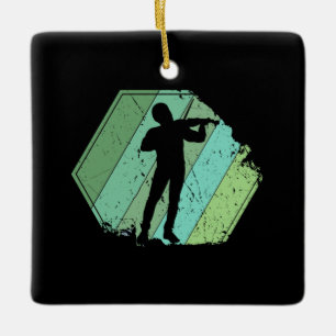 Violine Player Retro Keramikornament