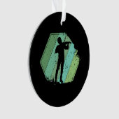 Violine Player Retro Ornament (Vorderseite)