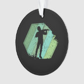 Violine Player Retro Ornament (Vorderseite)