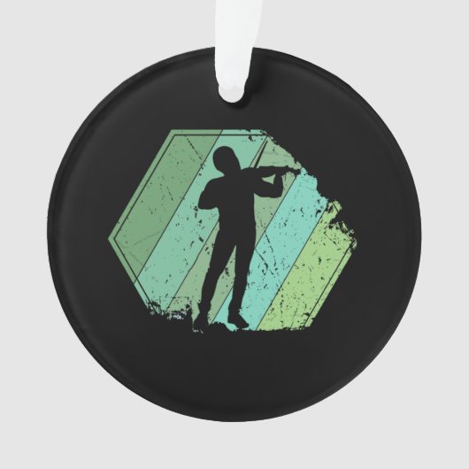 Violine Player Retro Ornament (Vorderseite)