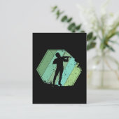 Violine Player Retro Postkarte (Stehend Vorderseite)