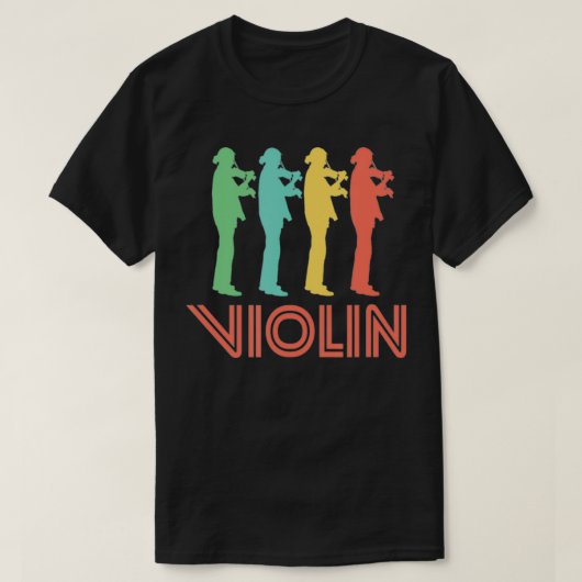 Violine Player Retro Vintag T-Shirt (Design vorne)