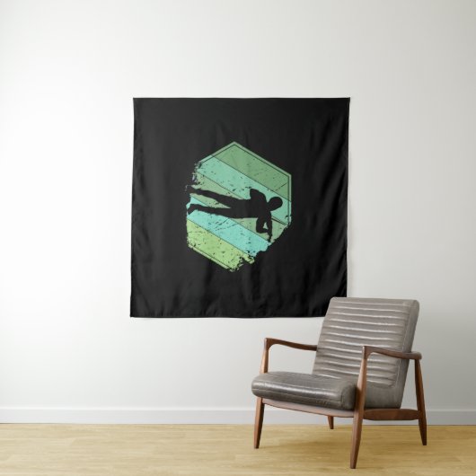 Violine Player Retro Wandteppich (Beispiel (Horizontal))