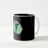 Violine Player Retro Zweifarbige Tasse (VorderseiteRechts)