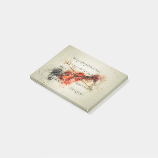 Violine Post-it Klebezettel (angewinkelt)