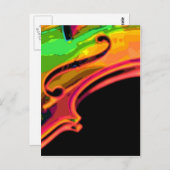 Violine Postkarte (Vorne/Hinten)