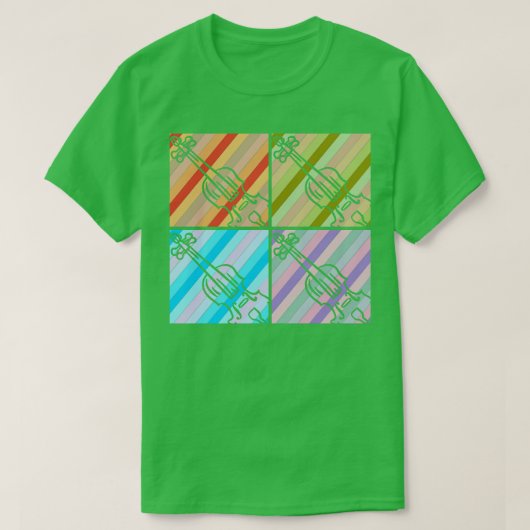 Violine Retro 4 T-Shirt (Design vorne)