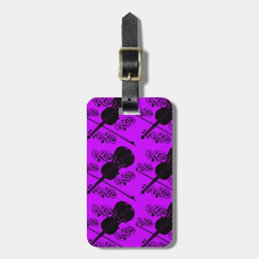 Violine, Rocking-Liebe_ Gepäckanhänger (Vorderseite vertikal)