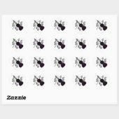 Violine, Rocking-Liebe_ Herz-Aufkleber (Blatt)