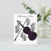 Violine, Rocking-Liebe_ Postkarte (Stehend Vorderseite)