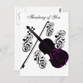 Violine, Rocking-Liebe_ Postkarte (Vorne/Hinten)