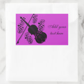Violine, Rocking-Liebe_ Rechteckiger Aufkleber (Tasche)
