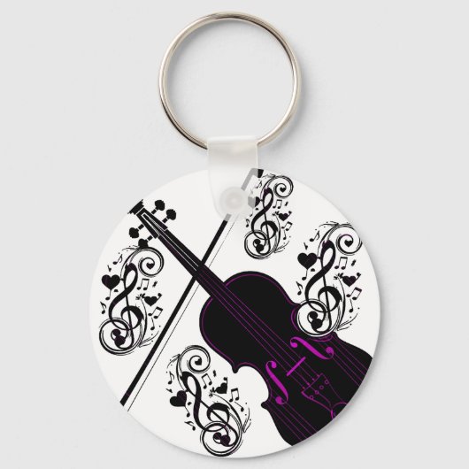 Violine, Rocking-Liebe_ Schlüsselanhänger (Vorderseite)