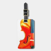 Violine Schöne und künstlerische Gepäckanhänger (Vorderseite vertikal)
