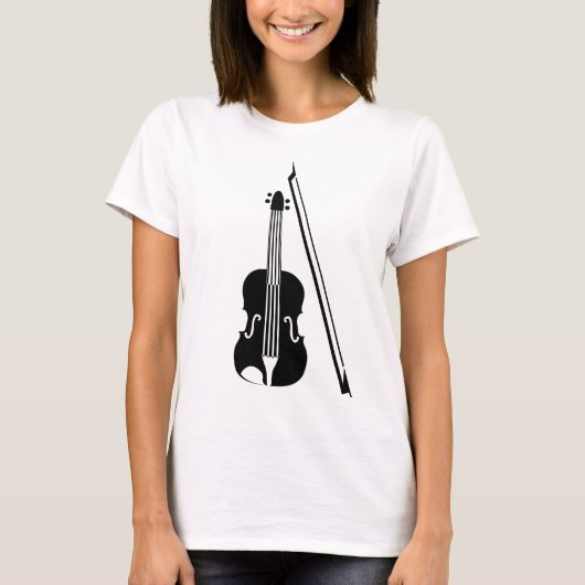 Violine - Schwarz T-Shirt (Vorderseite)