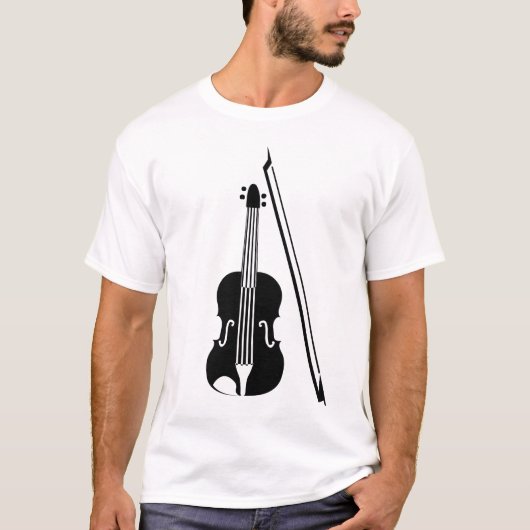 Violine - Schwarz T-Shirt (Vorderseite)