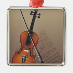 Violine Silbernes Ornament