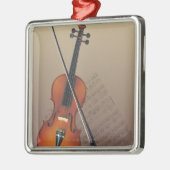 Violine Silbernes Ornament (Links)