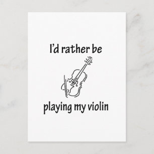 Violine spielen postkarte