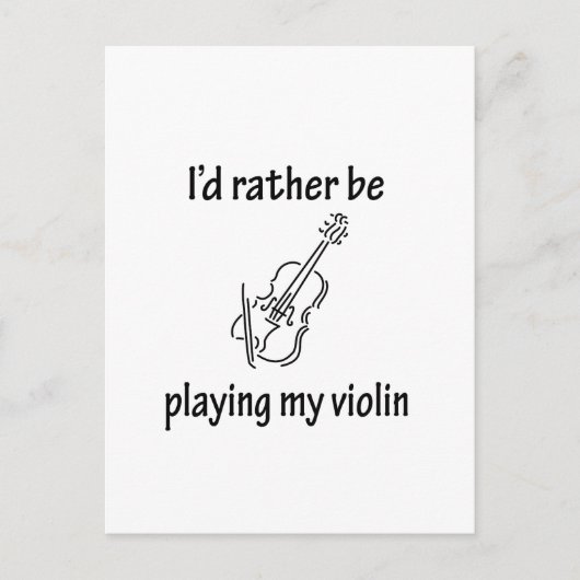 Violine spielen postkarte (Vorderseite)