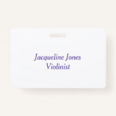 Violine Streichorchester personalisierter Name Abz Ausweis (Rückseite)