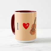 Violine Tasse (Vorderseite Links)
