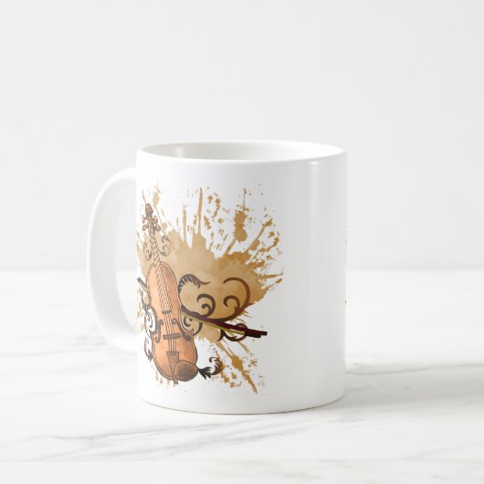 Violine-Tasse wirbeln Kaffeetasse (Vorderseite Links)