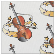 Violine und Bogen mit Anmerkungen und Sternen