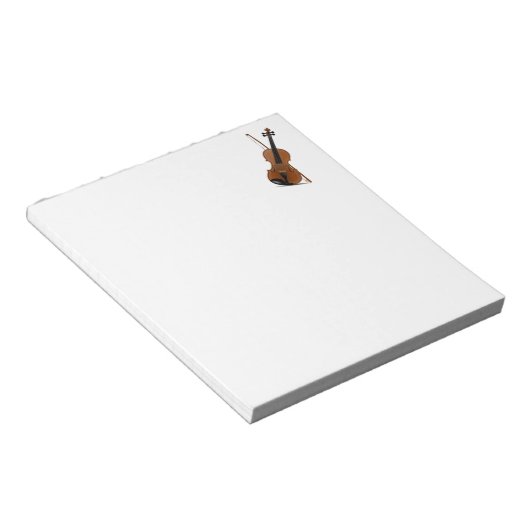 Violine und Bow Notizblock (angewinkelt)