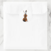 Violine und Bow Runder Aufkleber (Tasche)