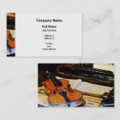 Violine und Bugle - Platinfinish Visitenkarte (Vorne/Hinten)