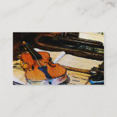 Violine und Bugle - Platinfinish Visitenkarte (Rückseite)