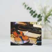 Violine und Bugle Postkarte (Stehend Vorderseite)