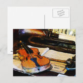 Violine und Bugle Postkarte (Vorne/Hinten)