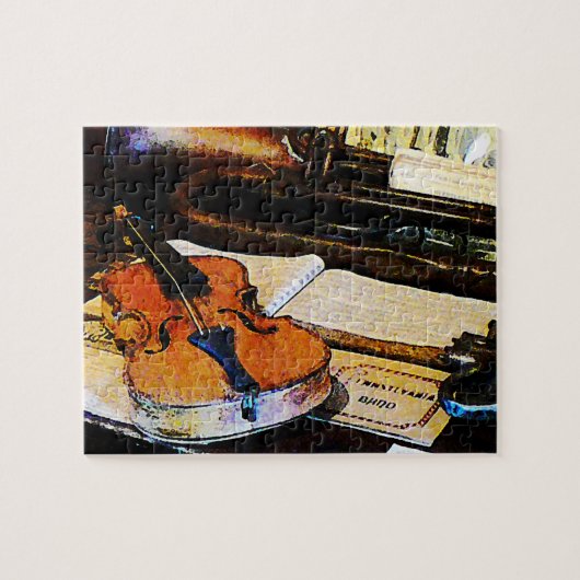 Violine und Bugle Puzzle (Horizontal)