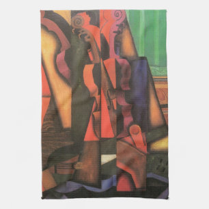 Violine und Gitarre von Juan Gris, Vintage-Kubismu Küchentuch