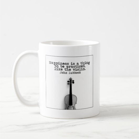 Violine und Glück Kaffeetasse (Links)