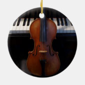 Violine und Keyboard Holiday Ornament (Hinten)