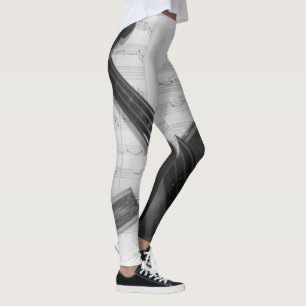 Violine und Manuskript Leggings