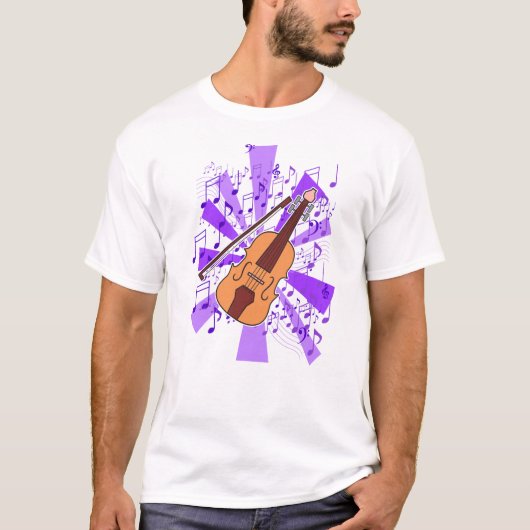 Violine und Musik  T-Shirt (Vorderseite)