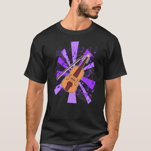 Violine und Musik  T-Shirt (Vorderseite)