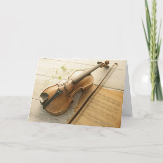 Violine und Noten Karte