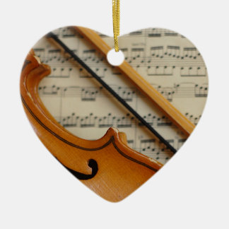 Violine und Noten Keramik Ornament