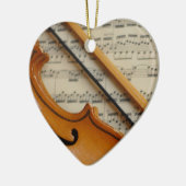Violine und Noten Keramik Ornament (Links)