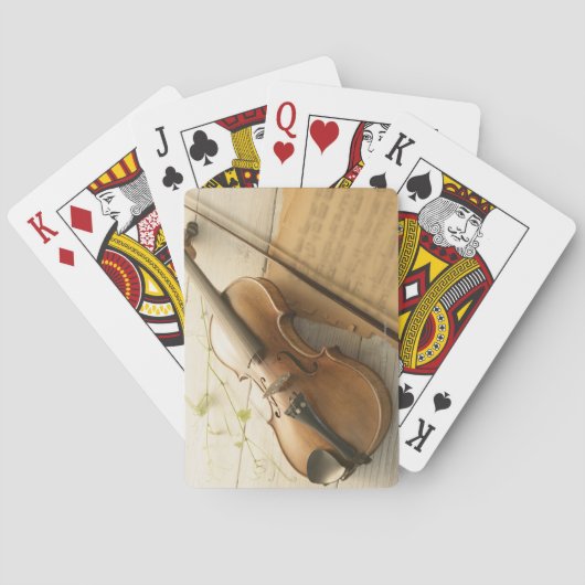 Violine und Noten Spielkarten (Rückseite)