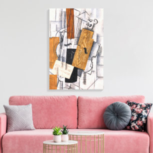 Violine und Notenblatt Georges Braque Leinwanddruck
