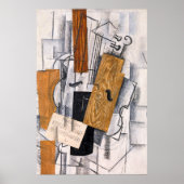 Violine und Notenblatt | Georges Braque | Poster (Vorne)