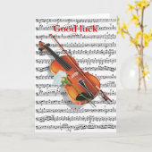 Violine und Rose... Karte (Gelbe Blume)